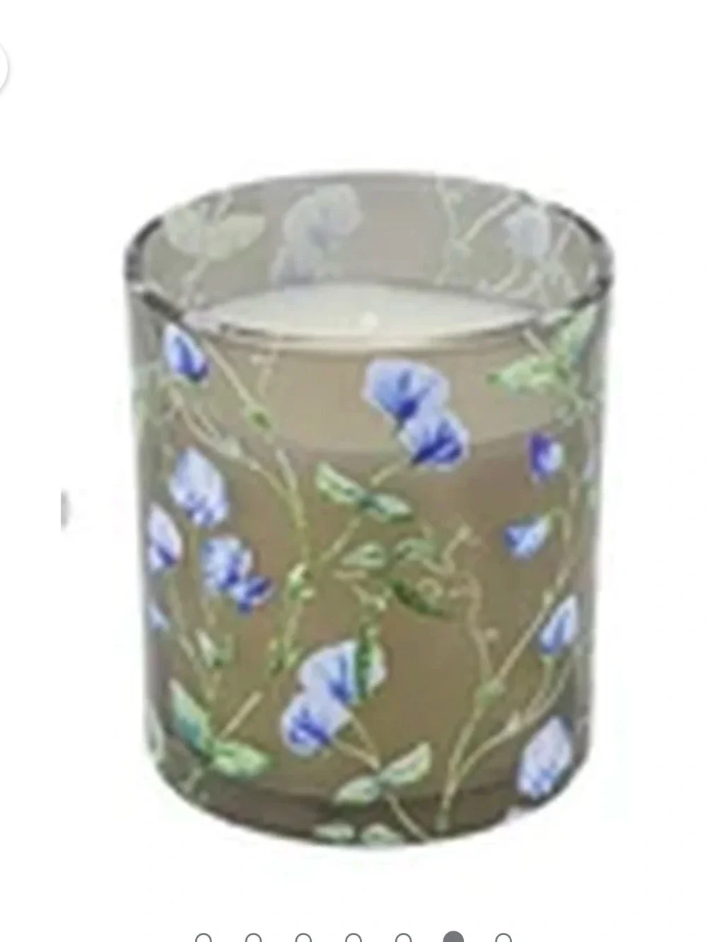(Ew) Simply indulgent 6 Assorted Floral Glass Candle Holders - Multicolor Set